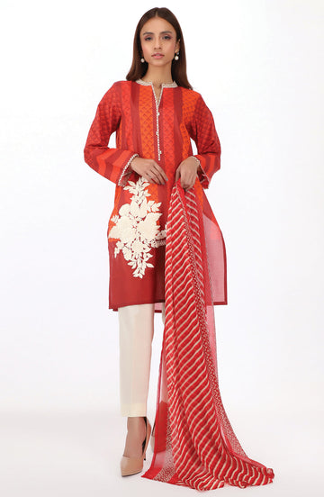 Orient 2 Piece Printed Cambric Shirt and Chiffon Dupatta  Myreen Winter Collection 2022 Online Shopping